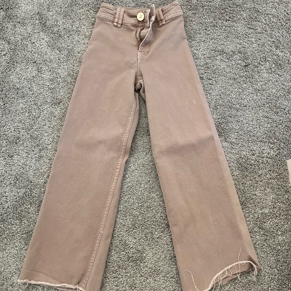 Zara mauve High-Waisted marine jeans